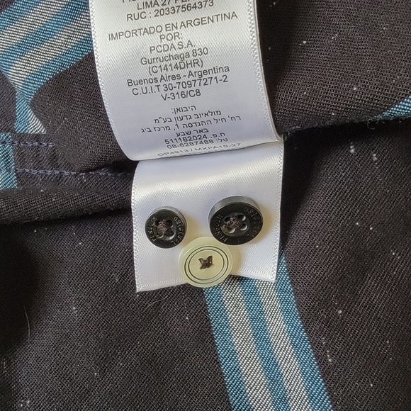 Original Penguin Long Sleeve Casual Button Down Blue Striped Men's XL - Picture 12 of 16